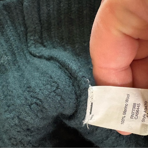 Women’s Madewell Merino Wool Sweater Cardigan Teal Zipper Academia Preppy XS - Picture 8 of 8